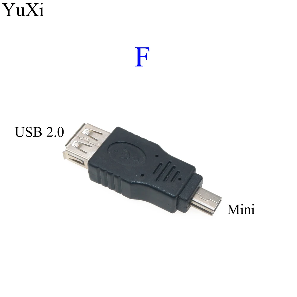2 Pcs USB 2.0 Type A mâle vers B femelle adaptateur convertisseur Noir 