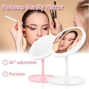 

Portable Makeup Mirror Vanity Table Mirror 90 Degrees Rotation Beauty Cosmetic Mirror Receptive Tank For Bedroom Travel