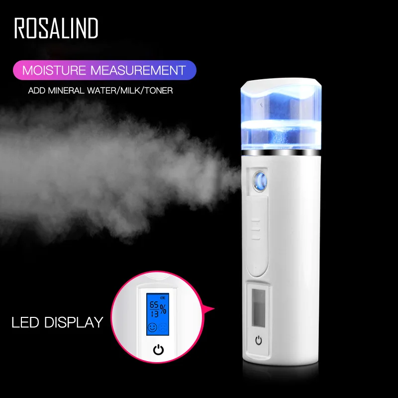

ROSALIND Spa Face Steamer Nano Mist Sprayer Moisturizing Skin Care Beauty Salon Instrument Face Spray Mist Thermal Water Machine