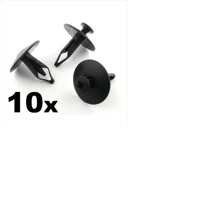 10x For Ford Bumper, For Grille & Radiator Cover Plastic Trim Clips 6mm Hole, For Scrivettrim
