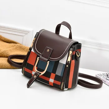 

PU Leather Handbag For Women Girl Messenger Bag Female Shoulder Bag Simple Crossbody Bag Tote Multifunction Women Back pack Bag