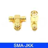 T Type SMA Male Plug to 2 Dual (Two) SMA Female Jack RF Coaxial Connector 3 Way Splitter Antenna Converter Gold-Plated Brass ► Photo 3/6