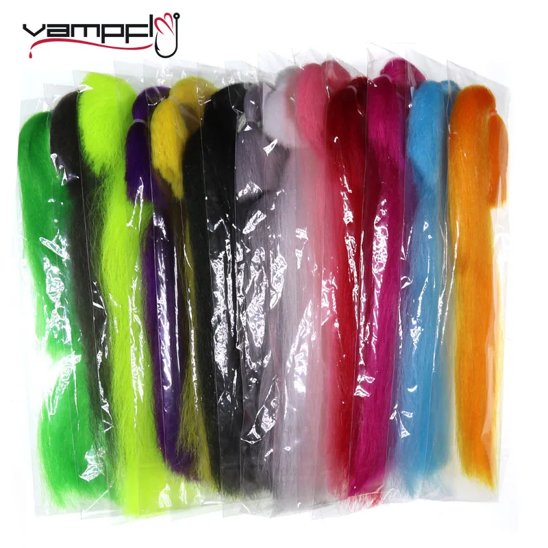 

Vampfly 2Packs Crimped Kinky Minnow Fiber Saltwater Streamer Flies Fibers Fly Tying Materials For Bass Trout Fishing Lure Bait