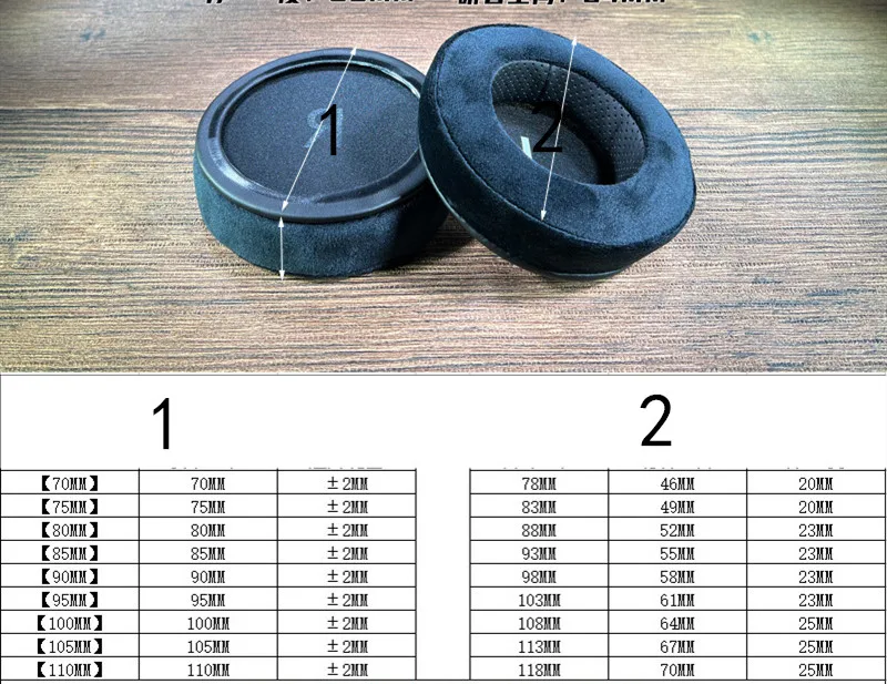 Velvet Earpads 105/100/70 MM AKG K550 K553 Pro K240 HD669 HD668B ATH-ADG1 ATH-AD1000X HE-400I MK2