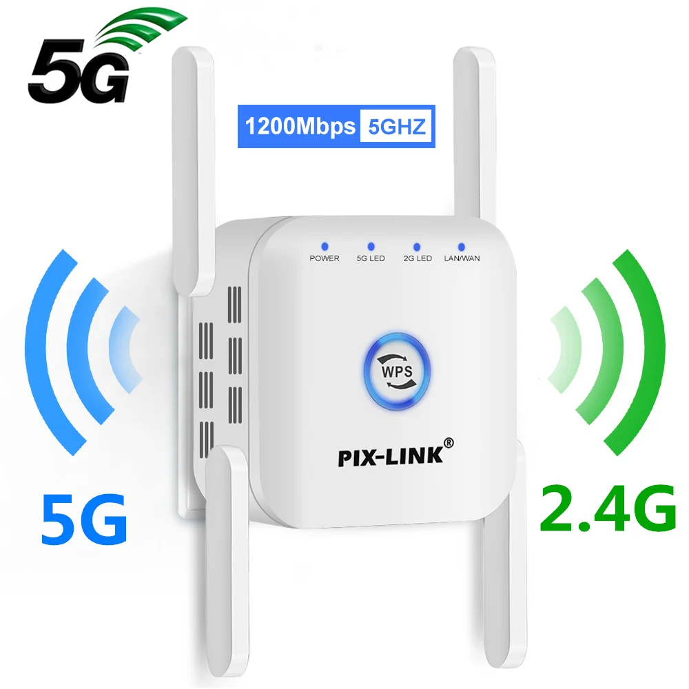 Wi-Fi-ретранслятор 5G Гц 2 4 ГГц усилитель WiFi 1200 Мбит/с точка доступа 5 | Компьютеры и