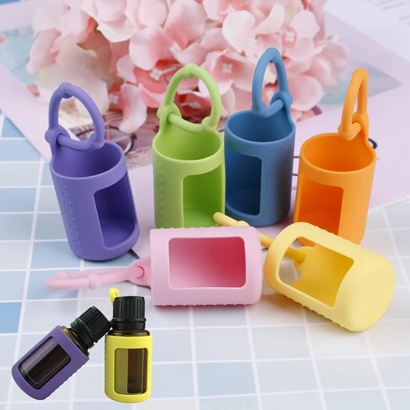 1pc 15ML Silicone Essential Oil Bottle Protector Protective Case Cover For Travel New Arrival