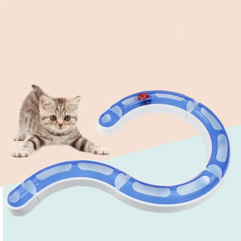 Когтеточка для кошек игрушки для домашних животных играет трек игрушка с мяч игрушка забавная игрушка для кошки упражнения игрушка, свободный, чтобы в сборе