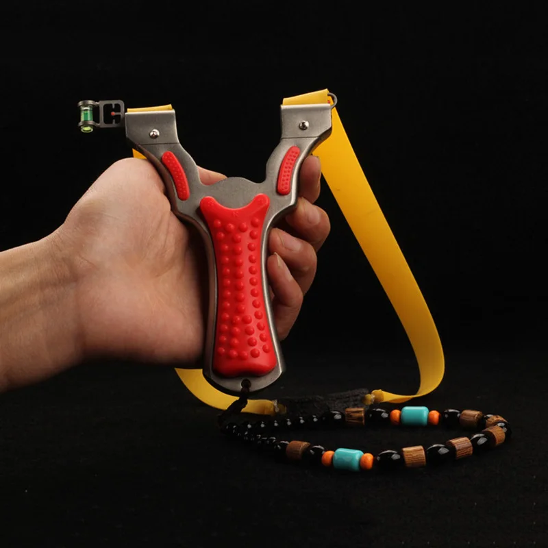 Slingshot нержавеющая сталь для охоты катапульты силиконовая прямая ручка с
