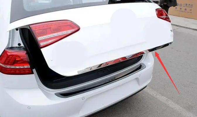 Высококачественная нержавеющая сталь задняя крышка для багажника, дверная ручка, задняя крышка, отделка ворот, ободок, литье, Стайлинг для Golf 6 Golf 7 Polo 2011 - Цвет: Golf 7