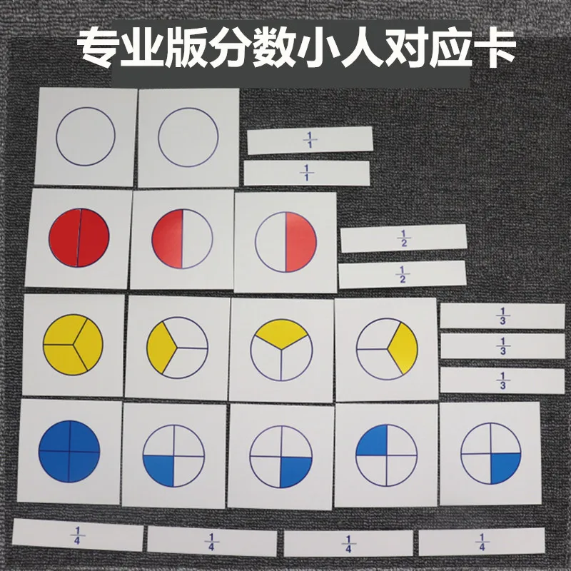 Монтессори 1-9000 цифровая карточка бумажная карта розовая башня проецирующая карточка Монтессори учебная карточка - Цвет: Card  fraction