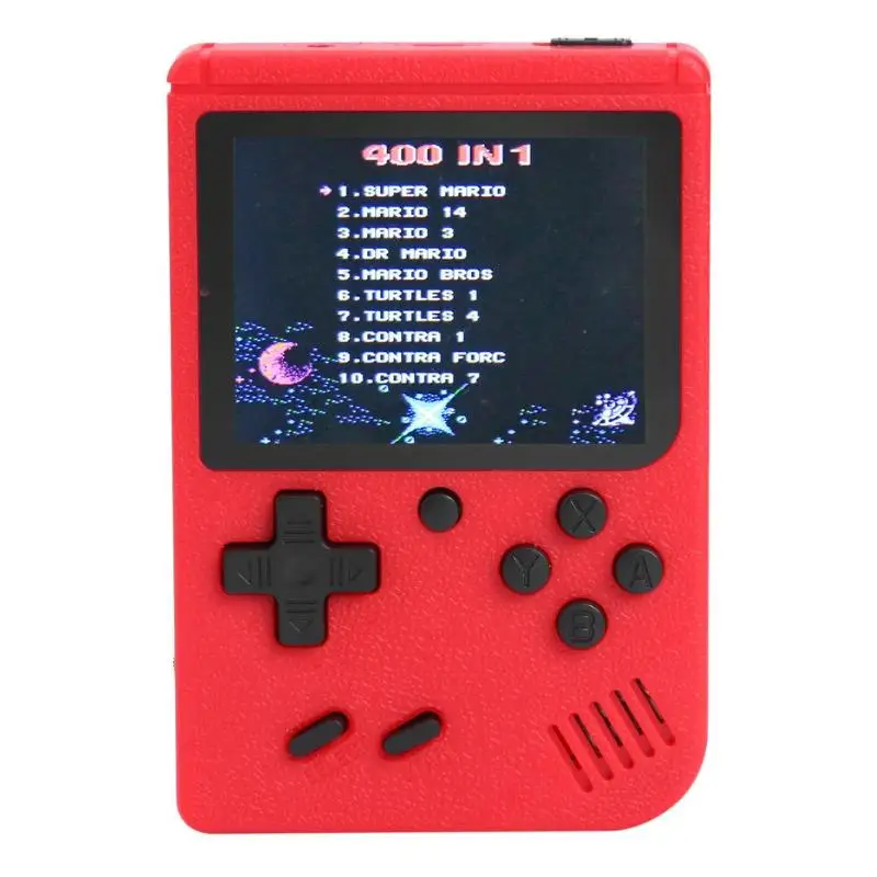 Red 3 дюймов Портативный портативных игровых консолей Retro FC Игровые приставки встроенные 400 игры 8-битный игровой плеер Классическая портативная игровая приставка в игроков геймпады - Цвет: Red