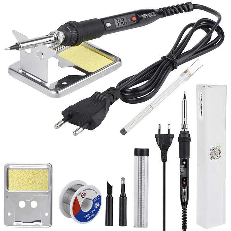 

JCD Industrial-grade LCD Thermostat Electric Soldering Iron Ceramic Heater 80W Household Soldering Iron Welding Rework Tool Kits