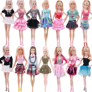 Fashion Popular Multi-layer Skirt Short Skirt College Style For 11 Inch 26-28Cm Barbies Doll Puff Skirt With Waist,Kid Toy 1