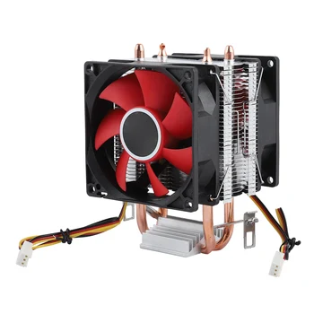 

Cooling Fan Mini PC CPU Cooler Dual Silent Fan 2 Copper Pipe Computer Case Cooler dual heat pipes