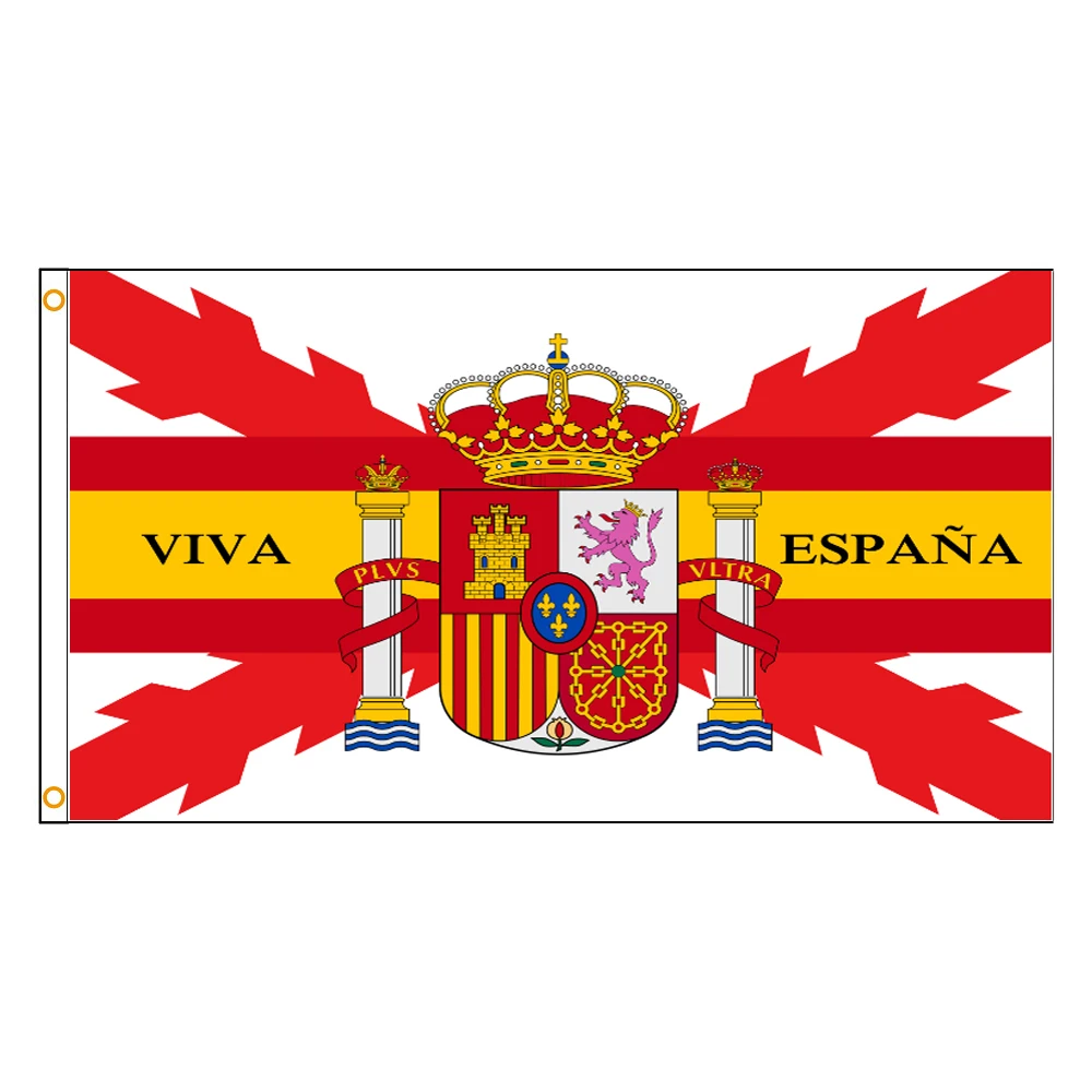 

3x5Fts Spain Flag Burgundy Cross Spanish Army Viva España