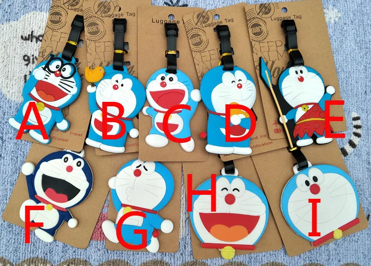 1 шт Doraemon серии аниме дорожная сумка Марка багажная бирка на чемодан ID, адреса, ярлык на Портативный держатель тегов багажа этикетки