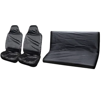 

1 Set 3 Pcs Car seat cover waterproof Driver and co-pilot seats plus long rear seat covers Car accessories car modification