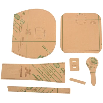 

7Pcs Leather Craft Clear Acrylic Shoulder Bag Handbag Pattern Stencil Template DIY Tool Set