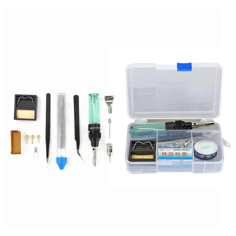 Portable Triad Butane Gas Electric Soldering Iron Set Excellent Plastics Universal Soldering Iron about 1.2-1.5 cm Flame Length Portable Triad Butane Gas Electric Soldering Iron Set Excellent Plastics Universal Soldering Iron about 1.2-1.5 cm Flame Length
