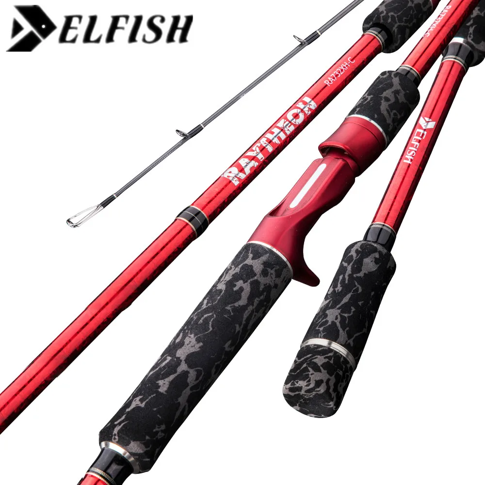 ELFISH Raytheon baitcasing Rod 2,23 м литейная Удочка XH power Lure Rod Hign углеродное волокно форель Удочка ESC колесо полюс Pesca