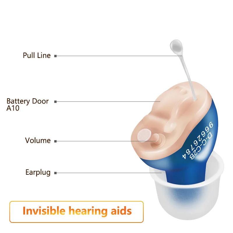 Mini Invisible Hearing Aid Digital Wireless Sound Amplifier Headsets Hearing Aids For Deafness Seniors Hard Of Hearing Device