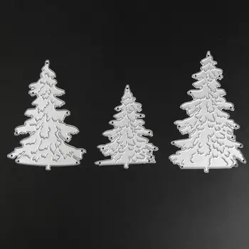 

Christmas Trees 3Pcs Metal Cutting Dies Xmas Stencil for Scrapbooking Die Cuts Stamping Cutting Embossing Template Craft Dies