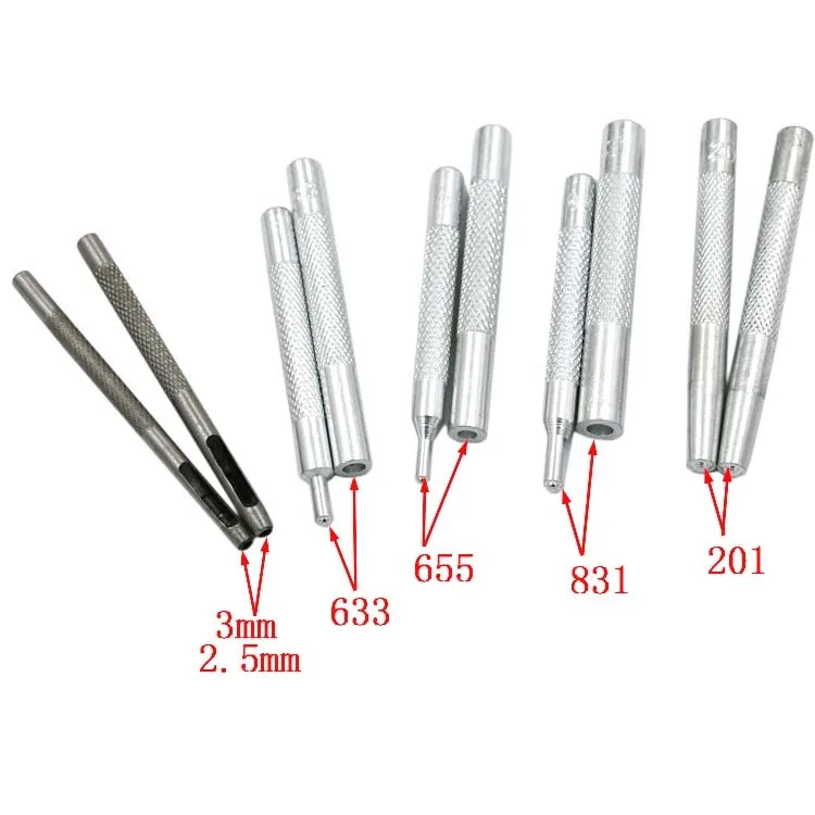 13PCS/set Metal Craft Tool Die Leather Hole Punch Snap Fastener Installation Kit Rivet Setter Base Set For DIY Leathercraft