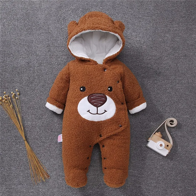 baby clothes Infant Baby Girls Boys Bear Winter Zip Thick Snowsuit Hoodie Coat Jumpsuit Winter warm clothing romper #4S03 (14)