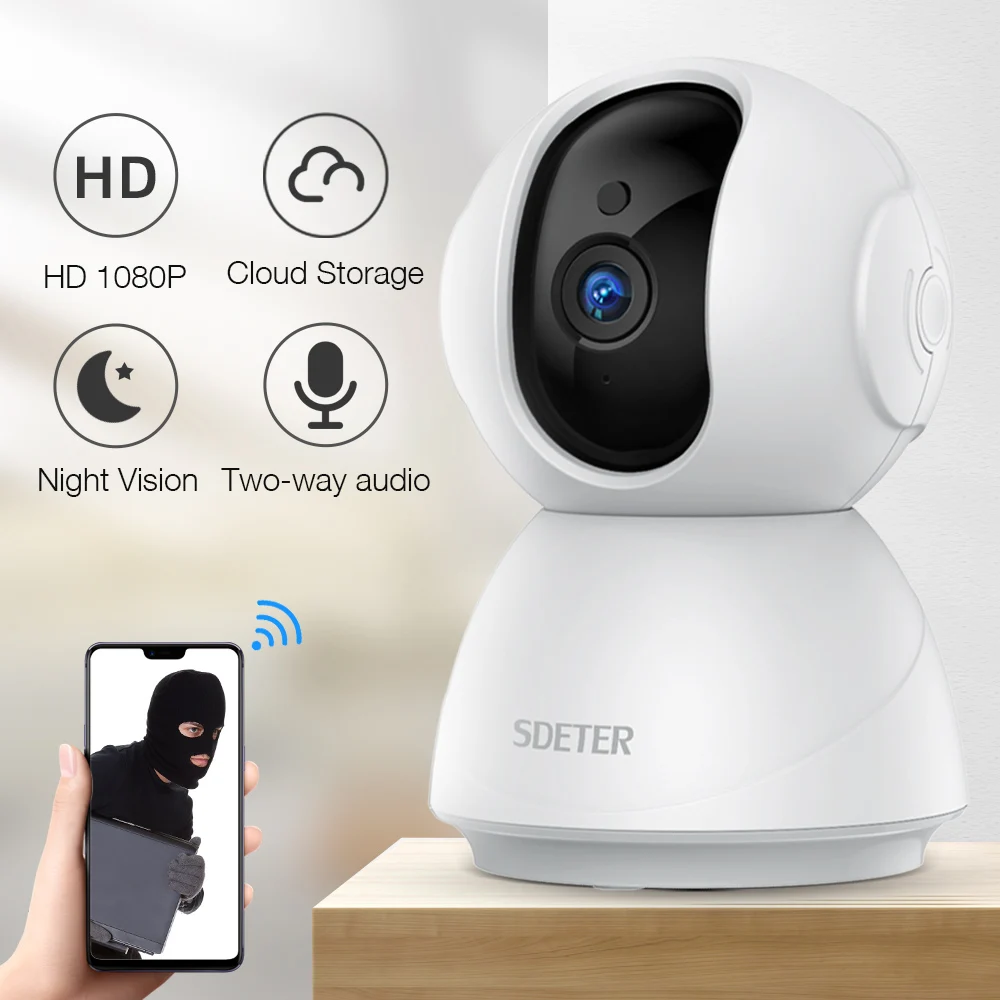 Sdever 1080P 2MP домашний монитор безопасности для малышей Мини ip камера Wi Fi CCTV