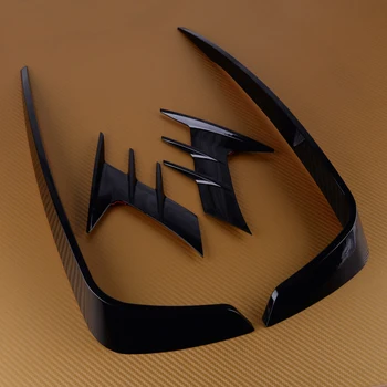 

CITALL 4 PCS ABS Bright Black Front Fog Lights Lamp Eyebrow Cover Trim Frame Fit for Honda Accord 2018 2019