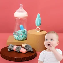 Brosse à biberon en Silicone avec Rotation de 360 degrés, pour biberon, biberon, mamelon, lait, bec, gobelet, outil de nettoyage, ensemble d'outils spécialisés 