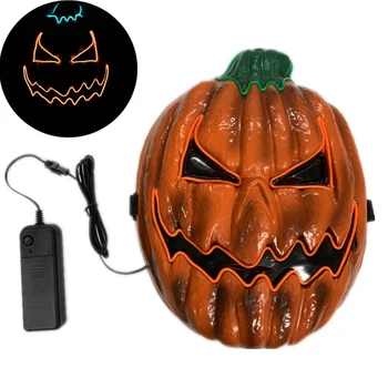 

Halloween Pumpkin Shape Luminous Mask Male Female Personality Carnival Night Cosplay Ball Party Decoration Street Dance Mask B4