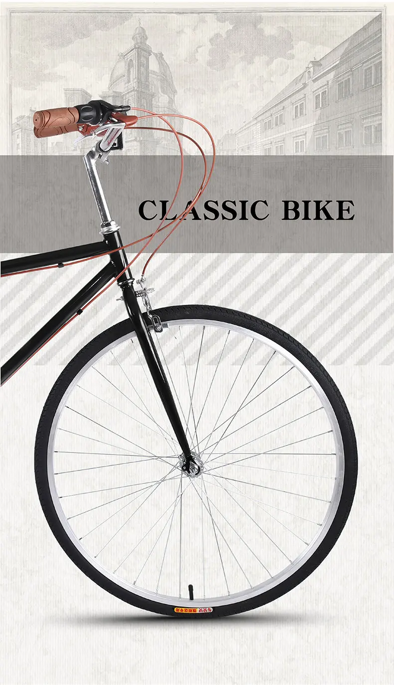 Road Bike 26 inch Retro Variable Speed Light Bicycle Commuter Vintage Adult Student Men And Women Selling