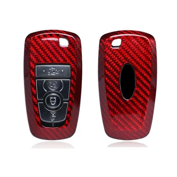 

New Red Carbon Fiber Remote Key Fob Shell Case For 2018 Ford Explorer EDGE Mustang