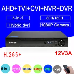 1080 P/960 P/720 P/960 H камера наблюдения XMeye Hi3521A16CH/8CH 1080N 6 в 1 коаксиальный Гибридный wifi XVI TVi CVI IP NVR аналоговая камера высокого разрешения, система