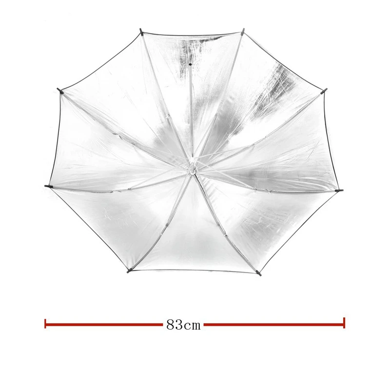 2 Pcs Umbrella:1 Pcs 83cm 33 Inch Studio Photo Strobe Flash Light Reflector Black Umbrella& 1 Pcs 40 Inch 103cm White Transluce