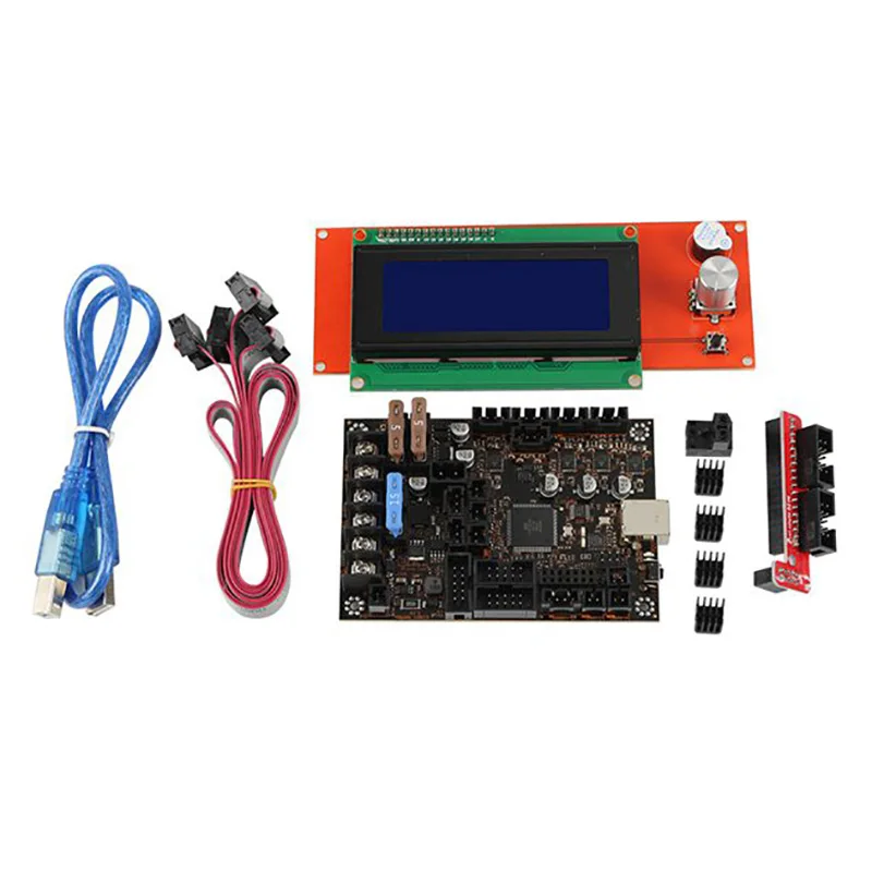 Комплект материнской платы 3D принтера для Prusa MK3 3S Einsy Rambo 1.1B с TMC2130 SPI + 2004 Lcd|Детали и