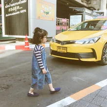 В году, новые осенние детские ковбойские подтяжки в Корейском Стиле Дети Ретро свободные брюки ребенок свободного покроя Pa