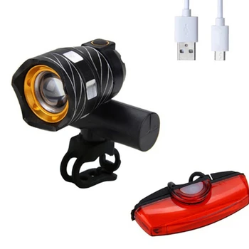 

Bicycle Led Light Usb Charging Waterproof Adjustable Bicycle Light Front Rear Lights and Bicycle Taillight