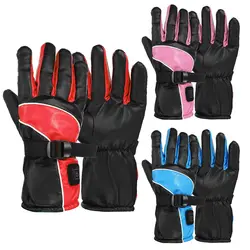 Электрические перчатки зимние с 3 зубцами перчатки с подогревом лыжные мужские и женские водонепроницаемые рукавицы теплые перчатки для