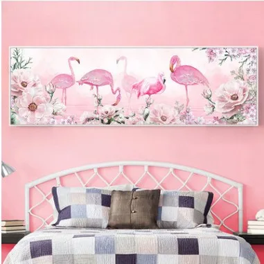 

Stick-on Crystals Cross Stitch Wholesale New Style Diamond Painting Manufacturers Direct Selling Pink Flamingo