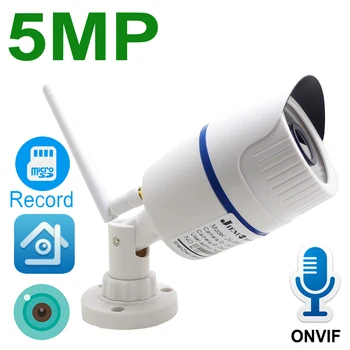 

5MP Wireless IP Camera Outdoor Waterproof Security Surveillance Infrared Night Wifi Audio HD SD card slot ICSee XMEye JIENUO