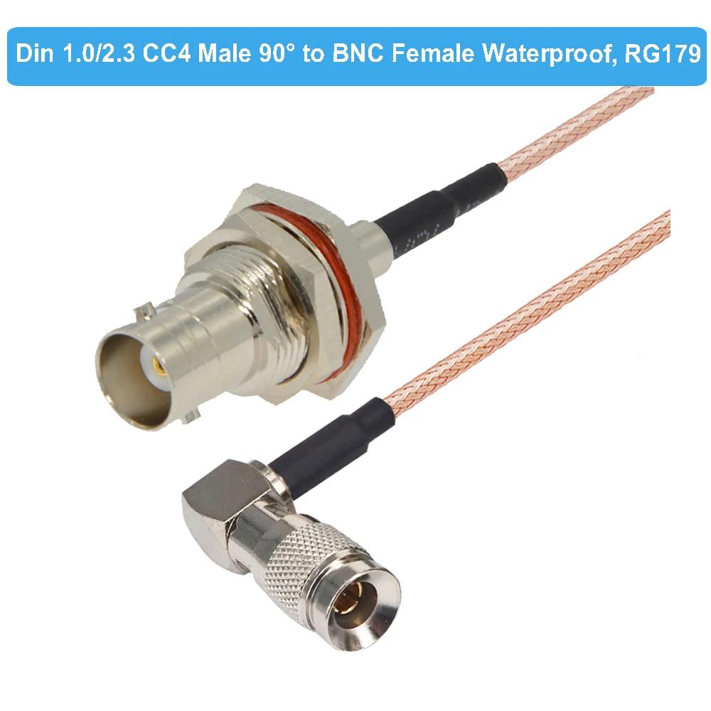 Mini SMB Plug to BNC Male Cable 12 foot Length 1 NEW 