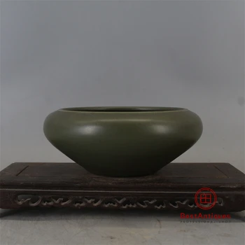 

Qing Yongzheng Tea Glazed Pen Wash Old Goods Flower Vase Antique Vase Decoration Chinese Style Porcelain Collection Home Decor