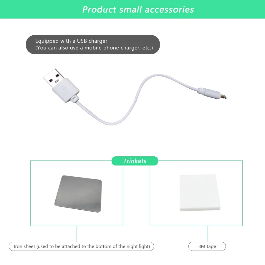 Bedroom Decor Night Lights Motion Sensor NightChildren`s Gift USB Charging Lamp Bedside Baby Breastfeeding Rechargeable Wireless (3)