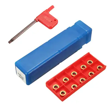 

10Pcs SRAPR1616H10 Face Milling Lathe Tool Holder RPMT10T3MO Carbide Inserts CNC Lathe Tool Holder For Simple Steel Processing