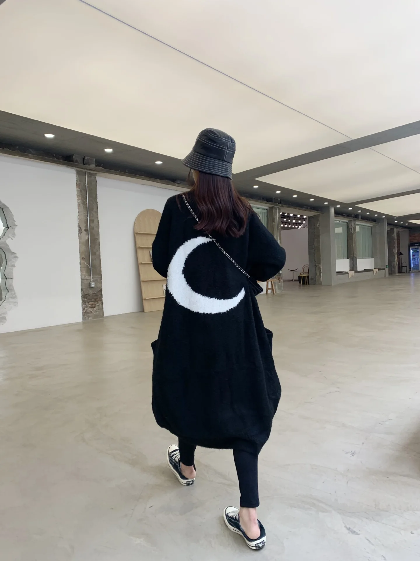 WOMENGAGA осень, однотонное вязаное Свободное пальто с принтом, Женская легкая другая одежда, свитер, код ZX294