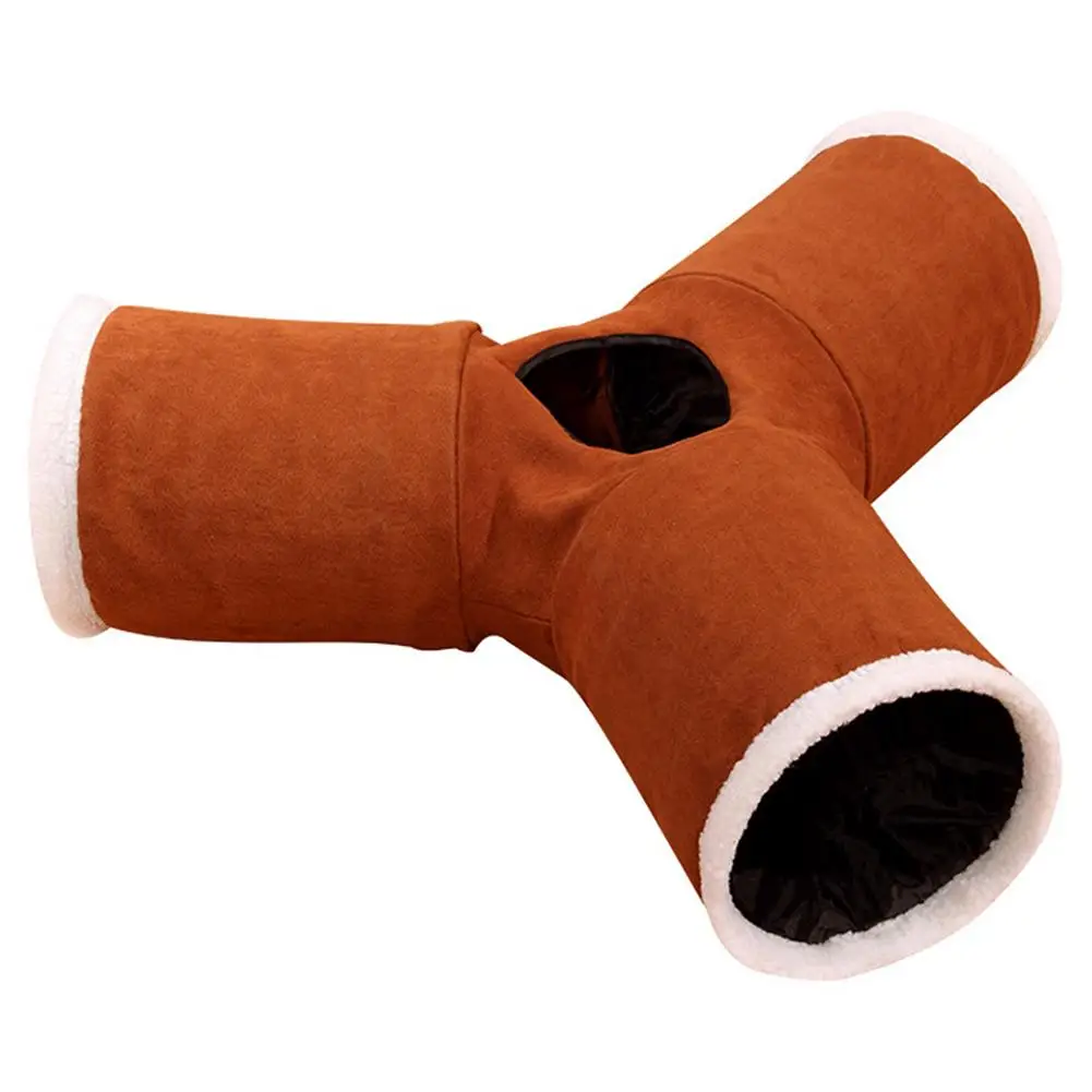 Hot 3/4 Holes 14 Colors Foldable Pet Cat Tunnel Indoor Outdoor Pet Cat Training Toy For Cat Rabbit Animal Play Tunnel Tube