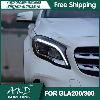 

For Car BENZ GLA200 Headlights 2015-2019 DRL Day Running Light LED Bi Xenon Bulb Fog Lights Car Accessory GLA300 260 Head Lamp