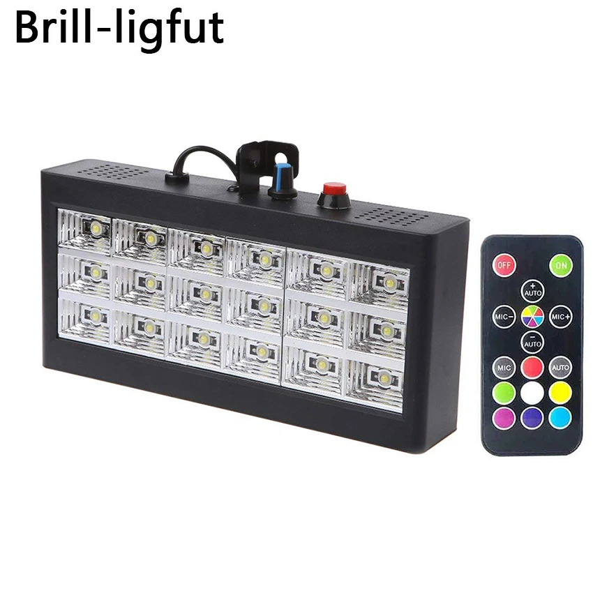 Sound Activated 18 LED DJ Disco Laser Projector Strobe Flash Light Stage Christmas Family Party KTV Music Club |